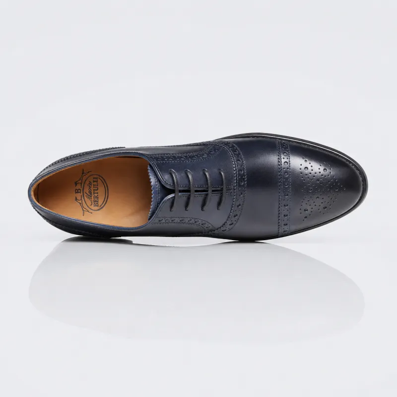 Men’s compensated Richelieu | Navy +6 CM | Mario Bertulli