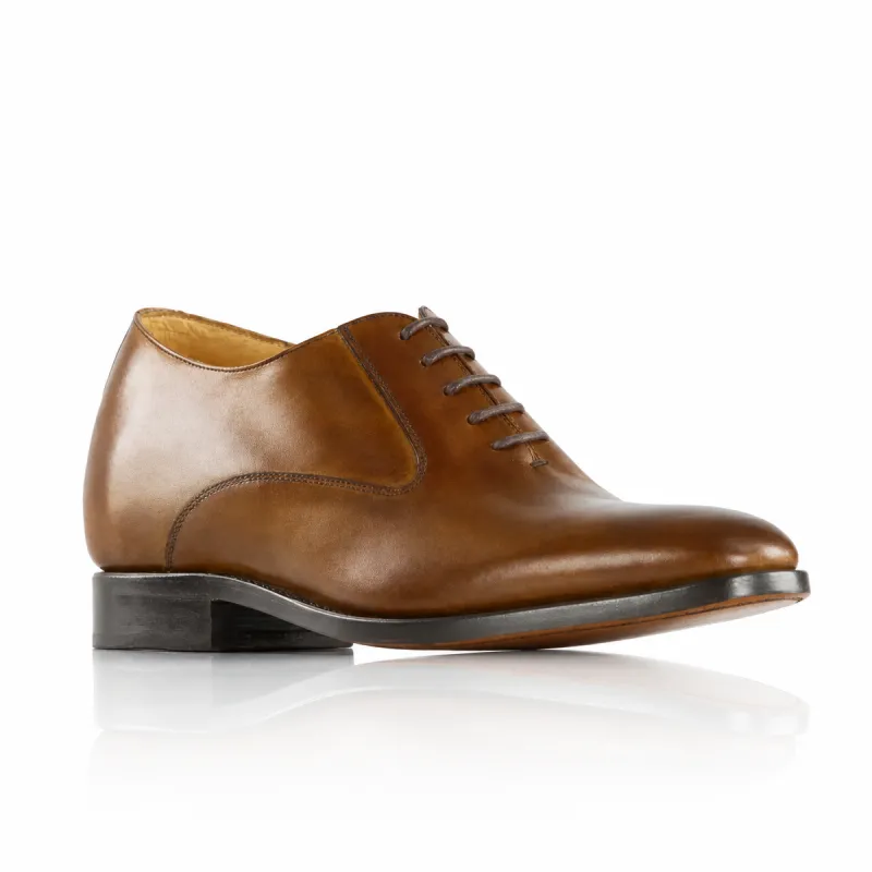 Men’s compensated Richelieu | Dark brown +6 CM | Mario Bertulli