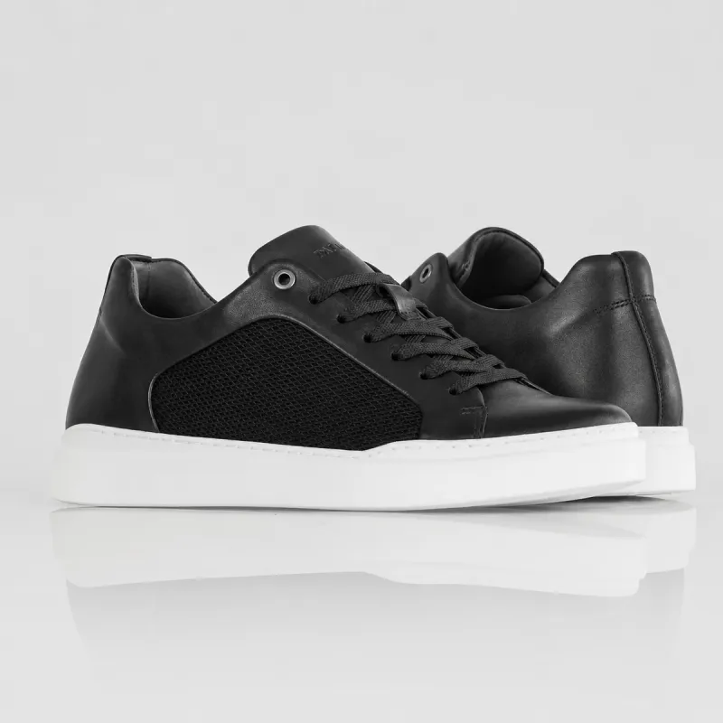 Elevator Sneakers |black +2.4'' | Mario Bertulli