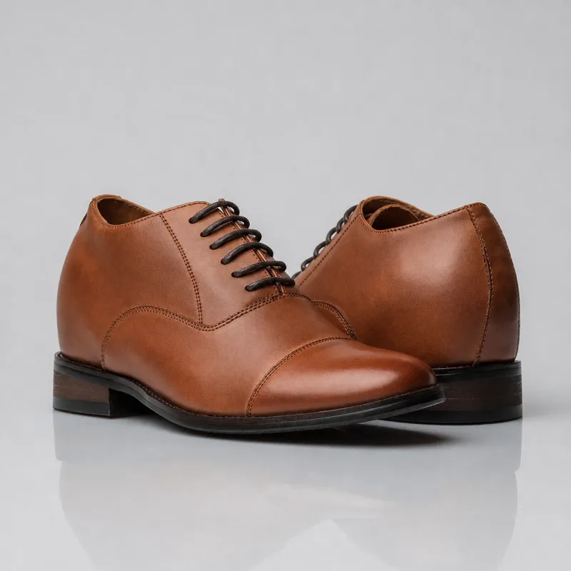 Men’s compensated Richelieu | Brown +7 CM | Mario Bertulli