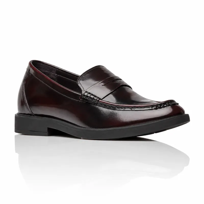 Men's elevating loafers | Bordeaux +6.5 CM | Mario Bertulli