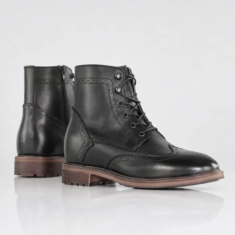 Vercelli Black Lift Boots +6 cm