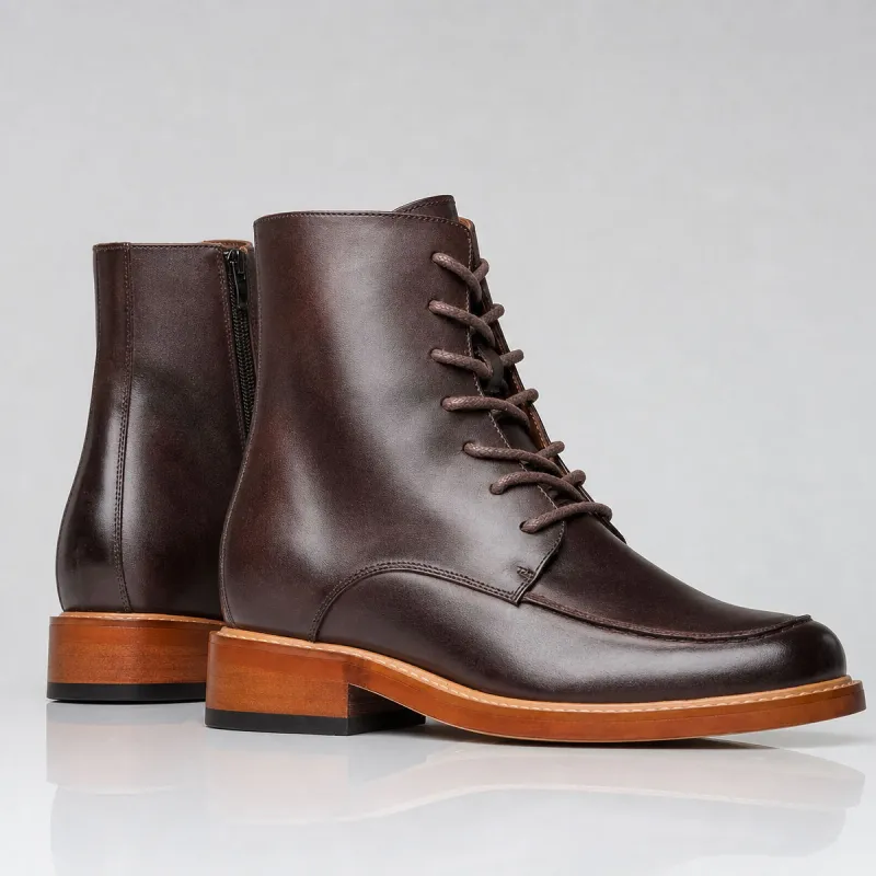 Men’s Wedge Boots | Brown +7 CM | Mario Bertulli