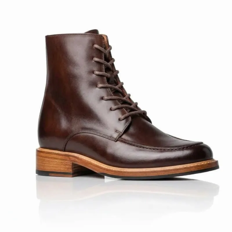 Men’s Wedge Boots | Brown +7 CM | Mario Bertulli