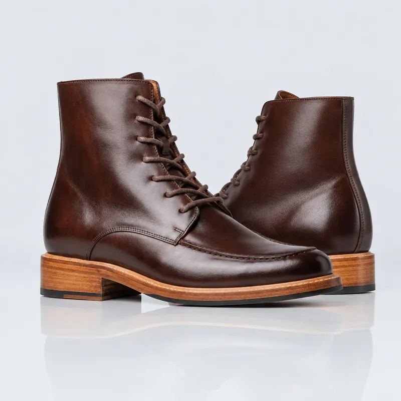 Men’s Wedge Boots | Brown +7 CM | Mario Bertulli