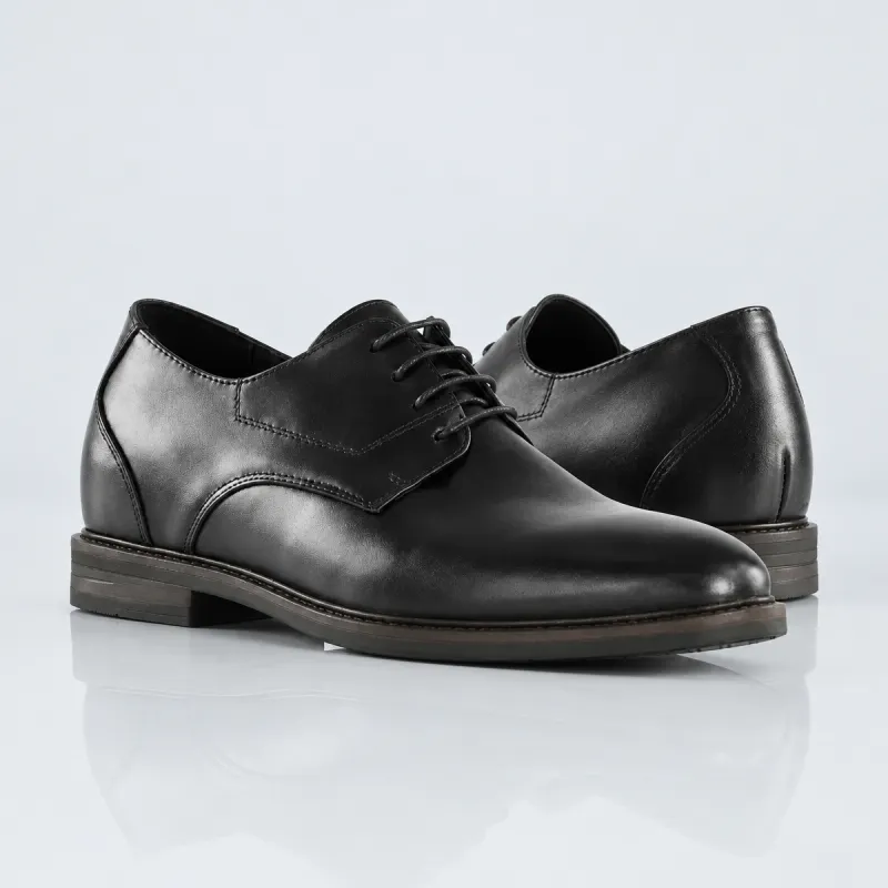 Wedge Derby Shoe for Men | black +3.0'' | Mario Bertulli