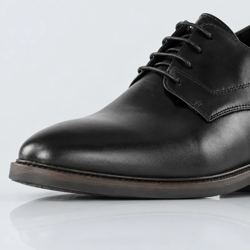 Men's platform Derby shoe | black +3.0'' | Mario Bertulli