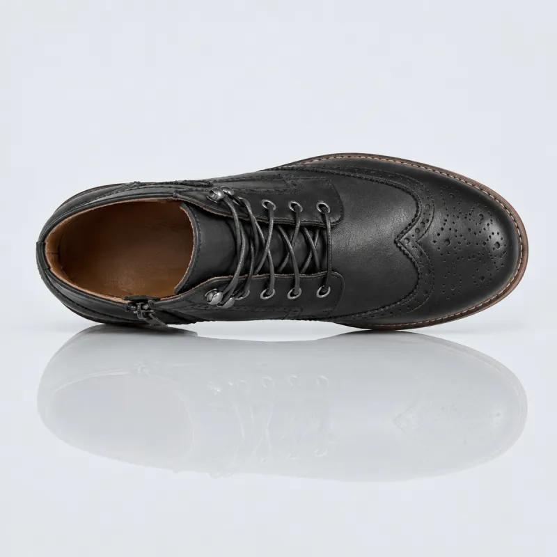Vercelli Black Height-Boosting Boots +2.4"