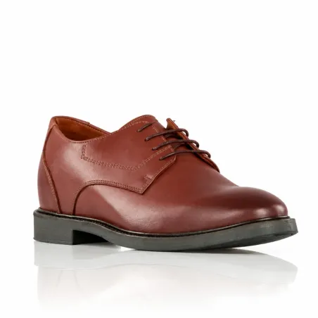 Men's platform Derby shoe | brown +3.0'' | Mario Bertulli