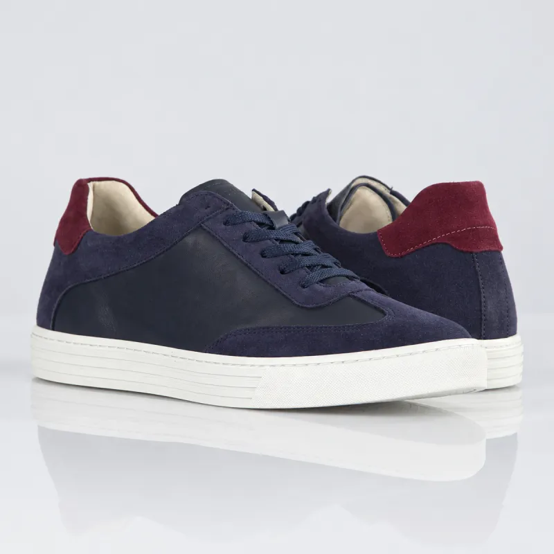 Treviso Navy Height-Boosting Sneakers +2.4"