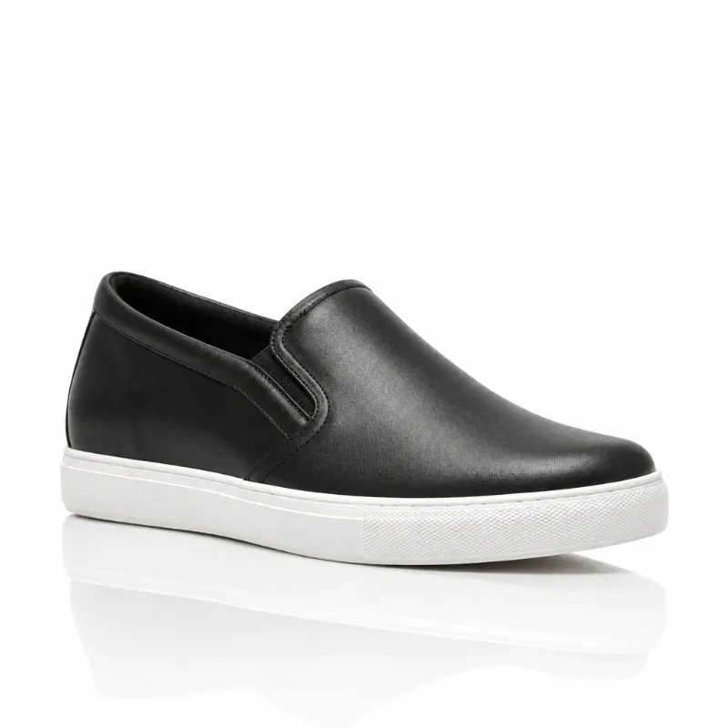 Men's wedge sneakers | Black +2.4" | Mario Bertulli