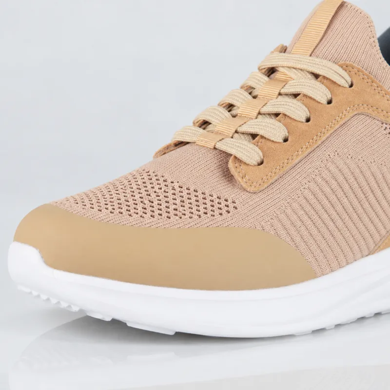 Napoli Height-Boosting Sneakers Dark Sand +2.4"