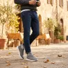 Napoli Grey Height-Increasing Sneakers +2.4"
