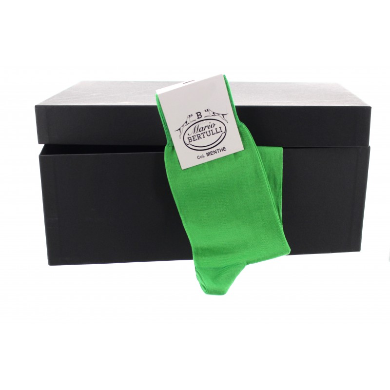Mint Scottish lisle thread socks - Scottish Lisle Cotton Socks from Mario Bertulli - specialist in height increasing shoes