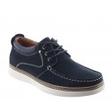 Height Increasing Boat Shoes Men - Blue - Nubuk - +2.2'' / +5,5 CM - Pistoia - Mario Bertulli