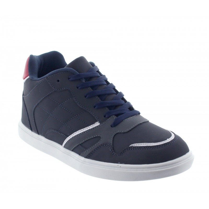 Height Increasing Sports Shoes Men - Blue - Leather / Fabric - +2.2'' / +5,5 CM - Procida - Mario Bertulli