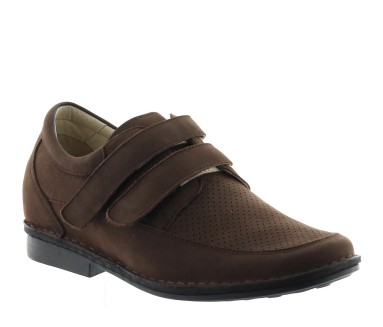 Height Increasing Sandals Men - Brown - Nubuk - +2.8'' / +7 CM - Bormida - Mario Bertulli