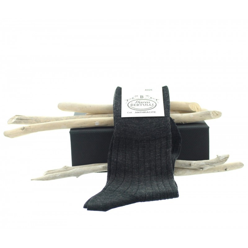 Anthracite socks - Wool Socks from Mario Bertulli - specialist in height increasing shoes