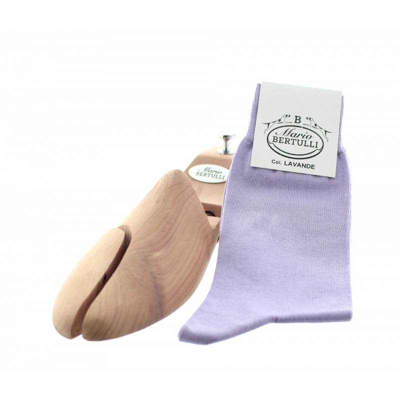 Lavender Scottish lisle thread socks - Scottish Lisle Cotton Socks from Mario Bertulli - specialist in height increasing shoes