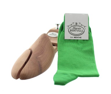 Mint Scottish lisle thread socks - Scottish Lisle Cotton Socks from Mario Bertulli - specialist in height increasing shoes