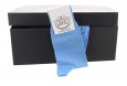 Light blue Scottish lisle thread socks - Scottish Lisle Cotton Socks from Mario Bertulli - specialist in height increasing shoes