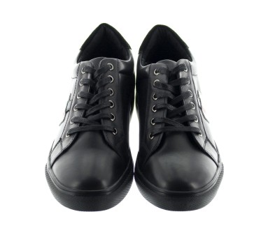 Height Increasing Sports Shoes Men - Black - Leather - +2.0'' / +5 CM - Rocchetta - Mario Bertulli