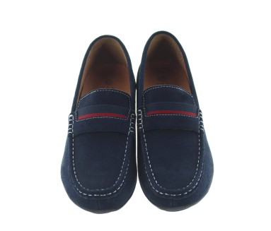 Height increasing loafers Men - Navy blue - Nubuk - +2.0'' / +5 CM - Sardegna - Mario Bertulli