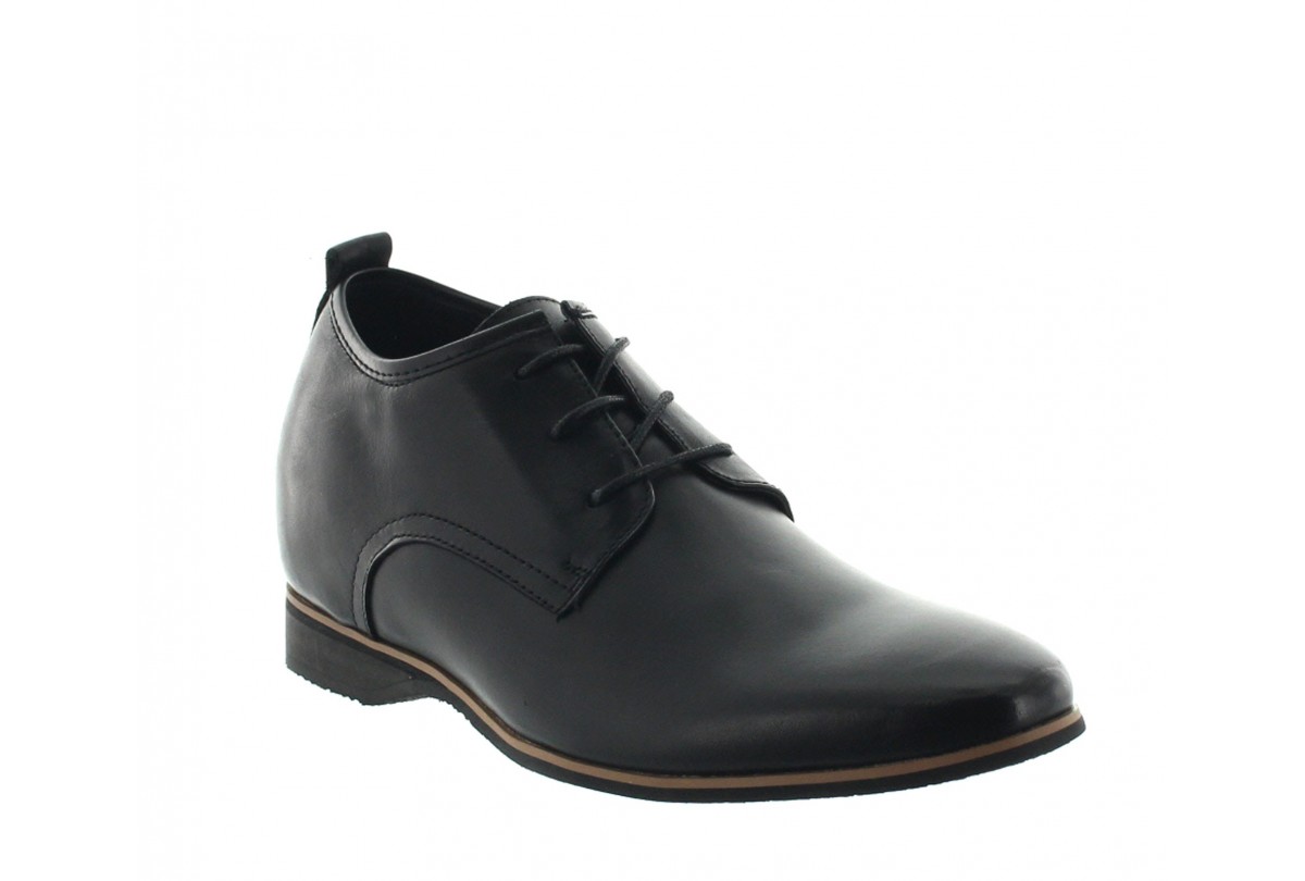 Height Increasing Derby Shoes | Black 