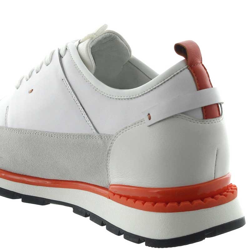 sneakers Homme semelle talonnette - Blanc - Nubuck / Cuir - +7 CM - Peschici - Mario Bertulli