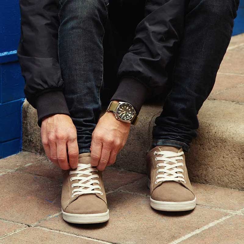 sneakers rehaussants Homme - Beige - Nubuck - +5,5 CM - Détente - Mario Bertulli
