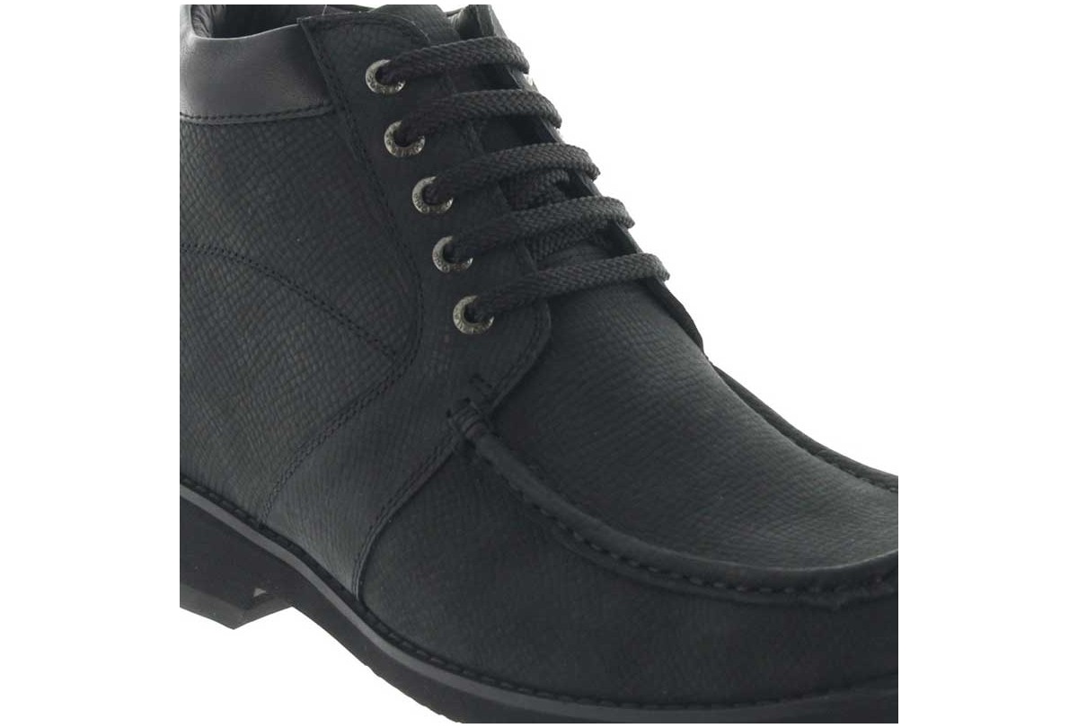bottes noires nubuck homme