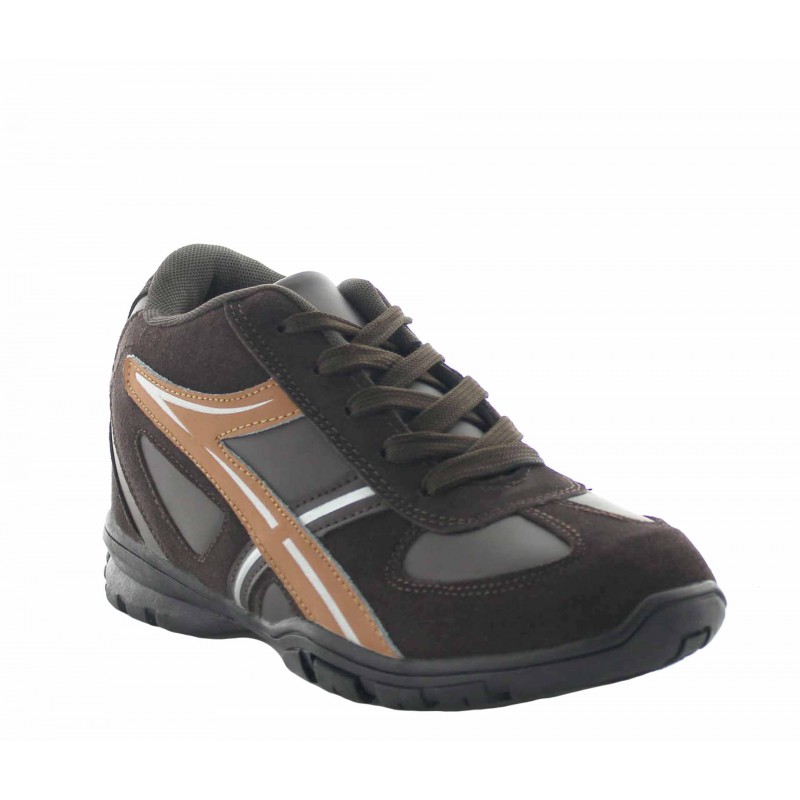 Baskets rehaussantes Piceno marron +7 cm
