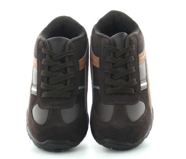 Baskets rehaussantes Piceno marron +7 cm