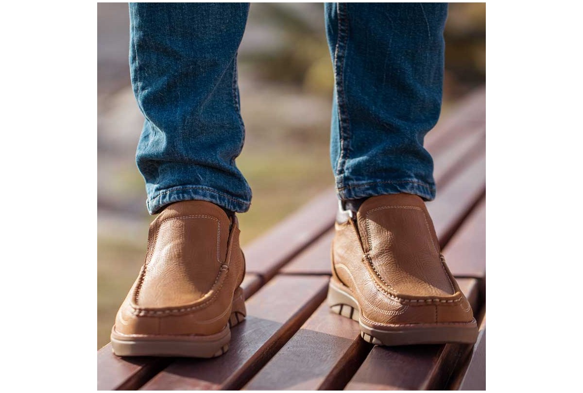Mocassin rehaussant Homme | Camel +5,5 CM | Mario Bertulli