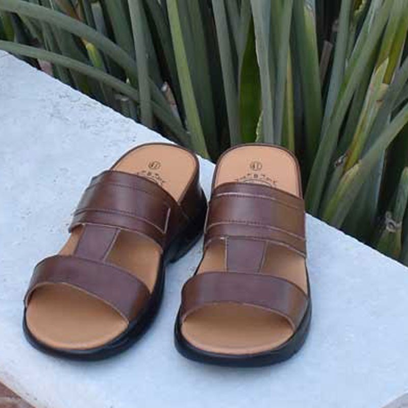 sandales compensées Homme - Marron - Cuir - +5,5 CM - Apricena - Mario Bertulli