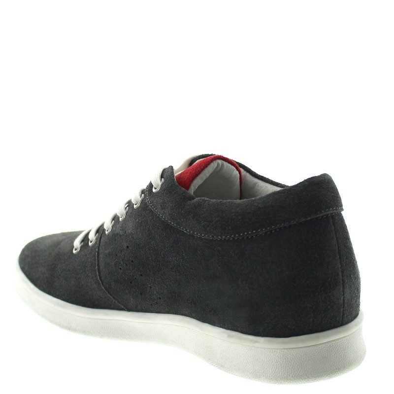 Sneakers Rehaussantes Apricale gris foncé/rouge +6cm