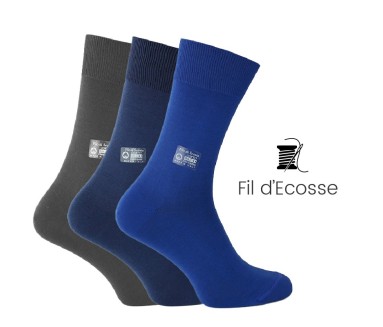 Coffret 3 paires de chaussettes - chaussettes Homme coffret - Mario Bertulli specialiste de la chaussure grandissante