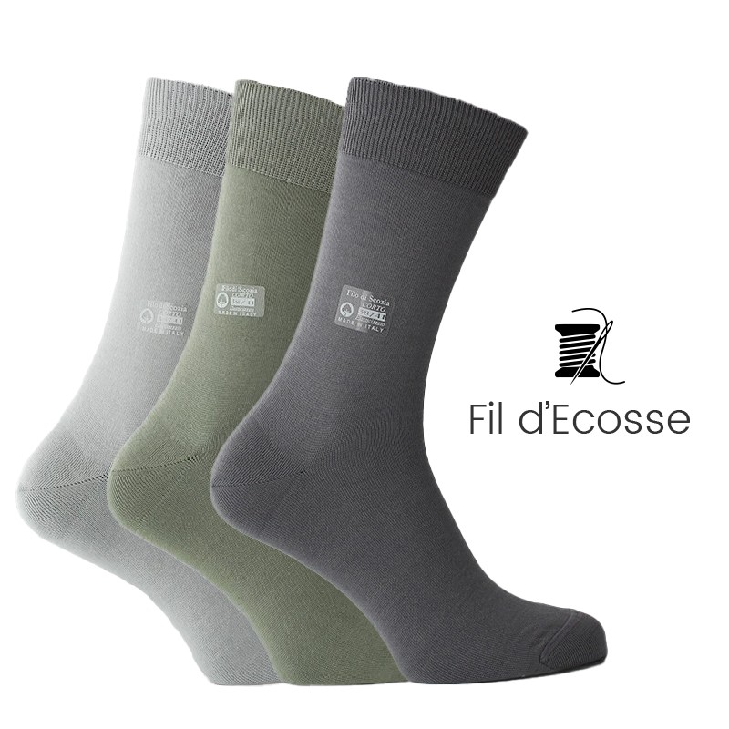Coffret 3 paires de chaussettes - chaussettes Homme coffret - Mario Bertulli specialiste de la chaussure grandissante