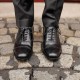 chaussures richelieu compensées Homme - Noir - Cuir de veau pleine fleur - +6 CM - Stefano - Mario Bertulli