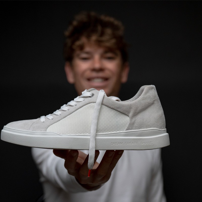 Sneakers Rehaussantes Seb Delanney DCS Blanc/gris +6 cm