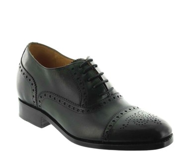 chaussures richelieu compensées Homme - Vert - Cuir de veau pleine fleur - +6 CM - Stefano - Mario Bertulli