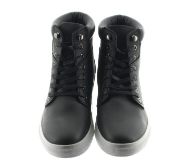 bottes compensées Homme - Noir - Cuir - +5,5 CM - Cesena - Mario Bertulli