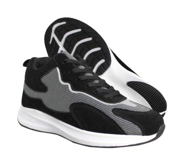 Basket rehaussante noir Piantedo + 7cm - mario bertulli