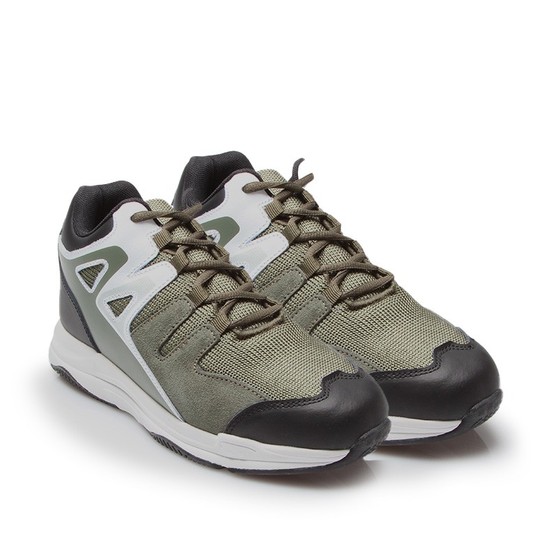 Baskets Rehaussantes Pitelli kaki +7 cm