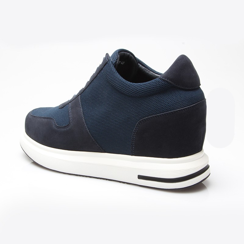 Sneaker talon compensé Homme | Sport marine +9 CM | Mario Bertulli