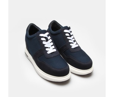 Sneaker talon compensé Homme | Sport marine +9 CM | Mario Bertulli