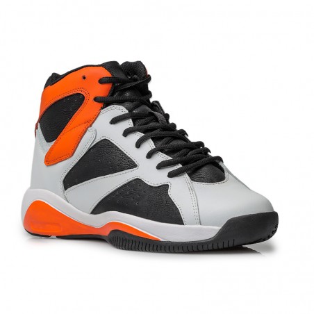Basket Homme rehaussante  | Blanc/orange +7 CM | Mario Bertulli