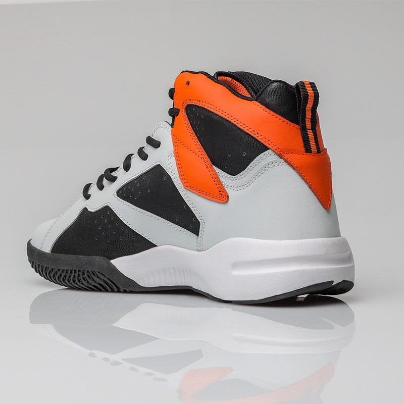 Basket Homme rehaussante  | Blanc/orange +7 CM | Mario Bertulli