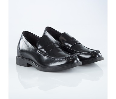 Mocassin rehaussant Homme | Noir +6,5 CM | Mario Bertulli