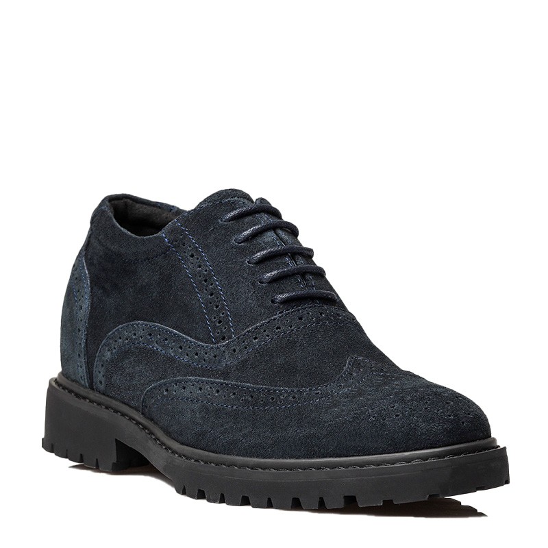 Chaussure Derby compensée Homme | Bleu +6,5 CM | Mario Bertulli